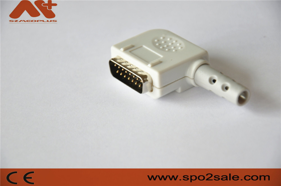 Konektor EKG kompatibel Konektor Kanz D-Sub 15pin 10-lead kabel EKG dengan warna Abu-abu
