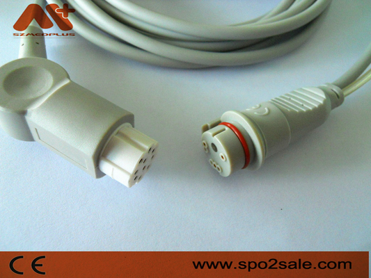 Kabel Adaptor IBP yang Kompatibel Datex Untuk AS/3, AS/5, CC-104, Cardiocap CM-104, Cardiocap I, Cardiocap II, Cardiocap/5..