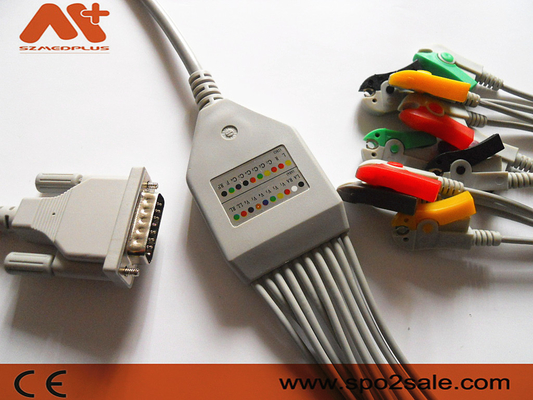 Kabel EKG Sambungan Langsung Kompatibel Schiller 2.400116E Klip AHA