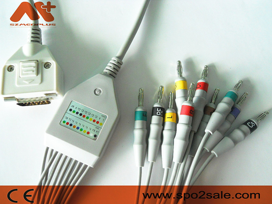 Kabel EKG Sambungan Langsung Fukuda ME yang Kompatibel untuk Cardisuny, KP-500, KP-500D