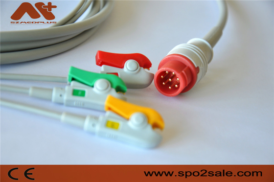 Bionet BM3, BM3VET Kompatibel 3 Kabel EKG Sambungan Langsung Langsung