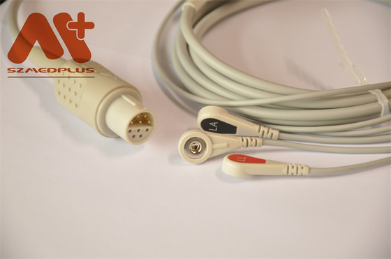 Kabel Monitor Pasien Lohmerier Kabel EKG 3 Snap Lead Untuk M010 M011 M211 Defi 501