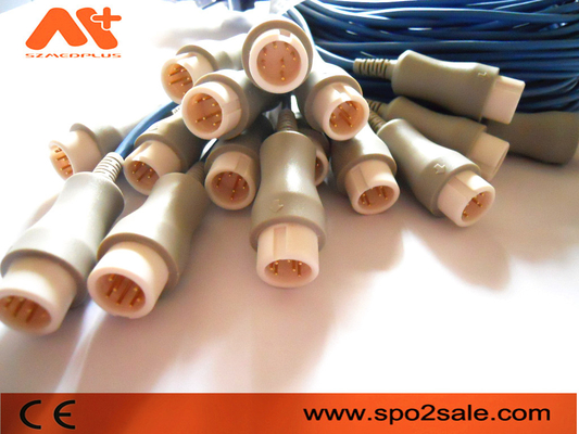 Kabel Datex Mindray Spo2 Kabel Ekstensi szmedplus Spo2 Abu-abu