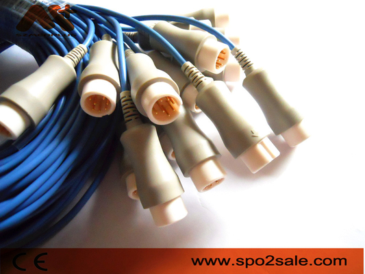 Kabel Datex Mindray Spo2 Kabel Ekstensi szmedplus Spo2 Abu-abu