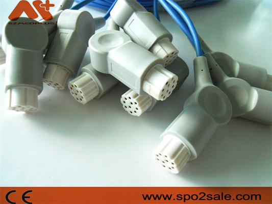 Kabel Datex Mindray Spo2 Kabel Ekstensi szmedplus Spo2 Abu-abu