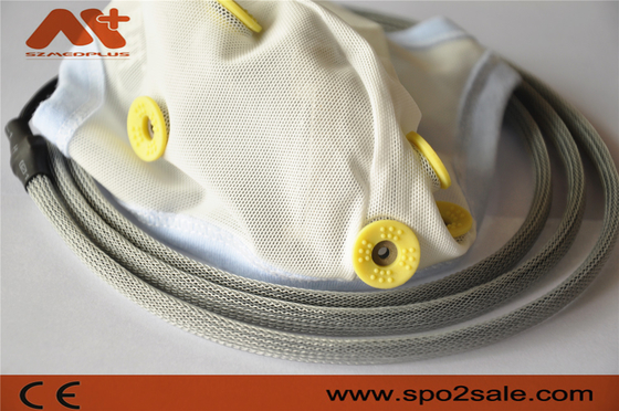 Kabel EEG Neurofeedback Medis Terintegrasi 10 Memimpin Topi EEG Untuk Klip Telinga Elektroda Timah