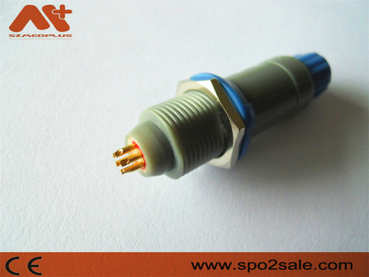 (S21M07-P05MJG0-527S) 1P tarik push 5 pin konektor plastik takik tunggal, Shell Abu-abu, Lengan Biru, untuk kabel 5.0mm