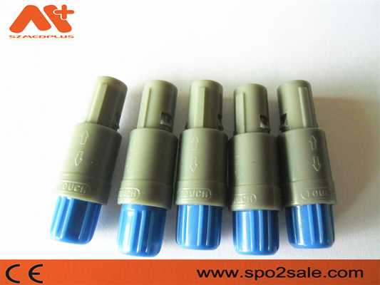 (S21M07-P05MJG0-527S) 1P tarik push 5 pin konektor plastik takik tunggal, Shell Abu-abu, Lengan Biru, untuk kabel 5.0mm