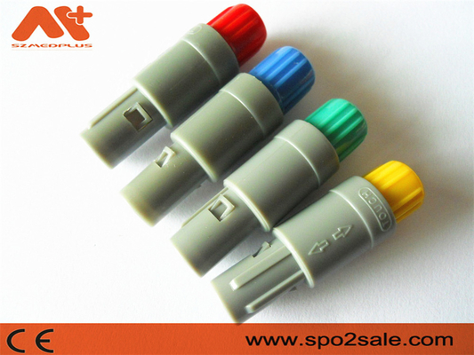 1P Pull Push 6Pin Plastik Plug Grey Shell Grey Sleeve untuk 5.00mm Kabel Konektor Perangkat Medis