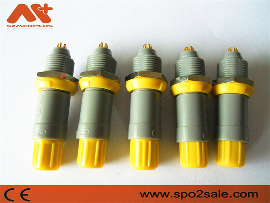 (G51MC7-P08LFD0-0040) 1P tarik dorong 8 pin soket plastik, Shell Abu-abu, Kuning, kunci ganda 60