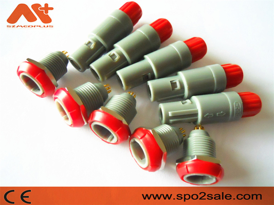 1P Pull Push 6 Pin Plastik Konektor, Grey Shell, Merah, Dual 60 Kunci untuk Aplikasi Medis