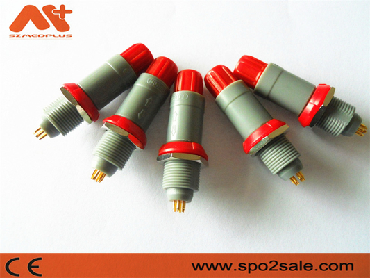 1P Pull Push 6 Pin Plastik Konektor, Grey Shell, Merah, Dual 60 Kunci untuk Aplikasi Medis