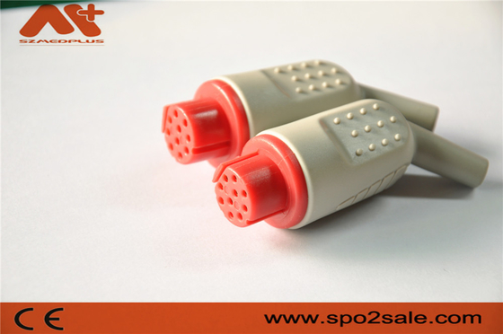 Aksesori konektor IBP yang kompatibel untuk kabel adaptor Datex IBP dengan warna merah 10pin