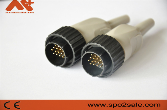 Konektor EKG yang kompatibel dengan kabel EKG 10-lead Kenz dengan warna hitam 16pin