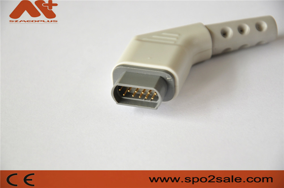 Konektor EKG 16pin yang kompatibel dengan kabel EKG multi-situs Draeger dengan warna abu-abu