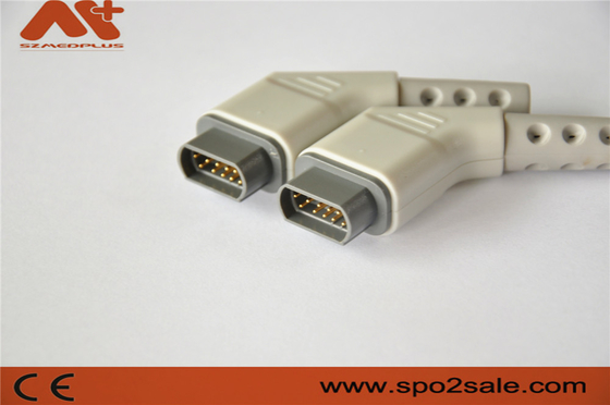 Konektor EKG 16pin yang kompatibel dengan kabel EKG multi-situs Draeger dengan warna abu-abu