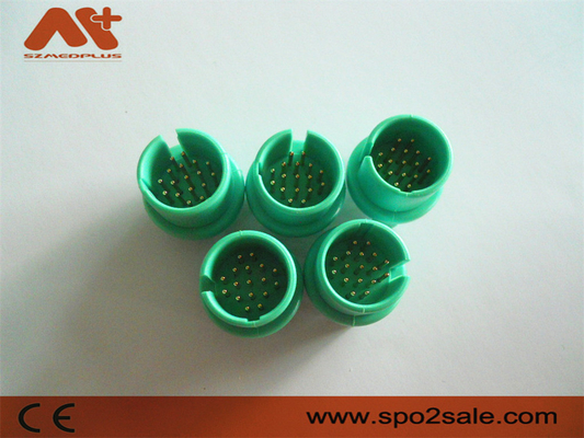 Konektor EKG/EKG yang kompatibel Kabel EKG/EKG Spacelabs dengan warna hijau 17pin