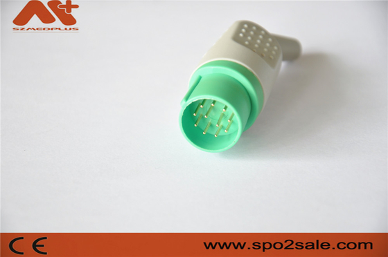 11pin Konektor EKG Medis Hijau Kompatibel untuk Nihon Kohden Monitor Aksesoris