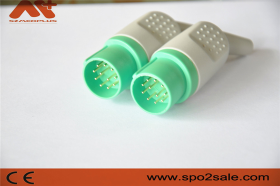 11pin Konektor EKG Medis Hijau Kompatibel untuk Nihon Kohden Monitor Aksesoris