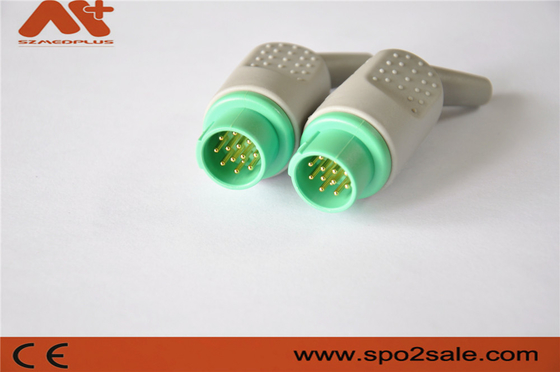 13 Pin EKG Connector for Mennen Monitor Medical Accessory dengan warna hijau