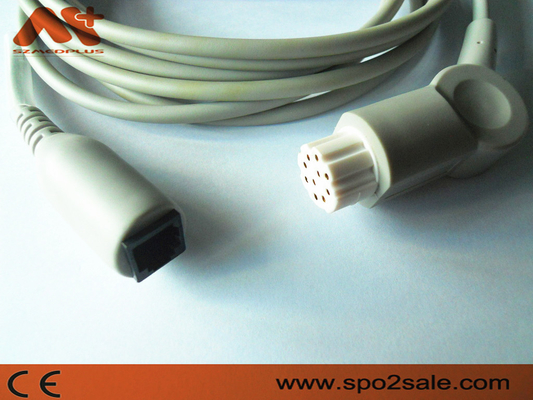 Kabel Adaptor IBP yang Kompatibel Datex Untuk AS/3, AS/5, CC-104, Cardiocap CM-104, Cardiocap I, Cardiocap II, Cardiocap/5..