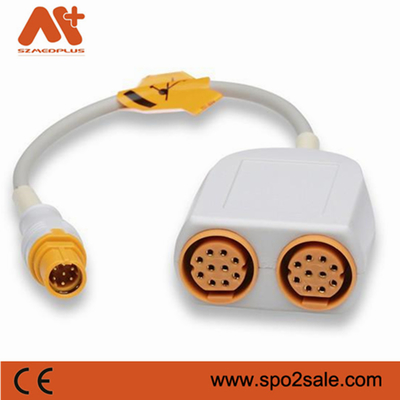 Kabel Adaptor IBP yang Kompatibel dengan Draeger 7Pin Ke Dual 10Pin