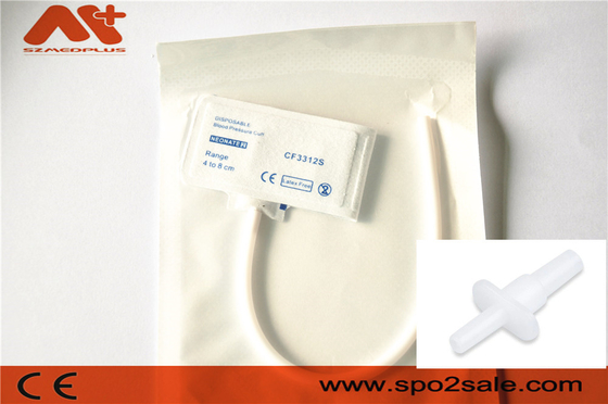 Manset NIBP sekali pakai - M1868A neonatus 2 tabung tunggal 4 - 8 cm
