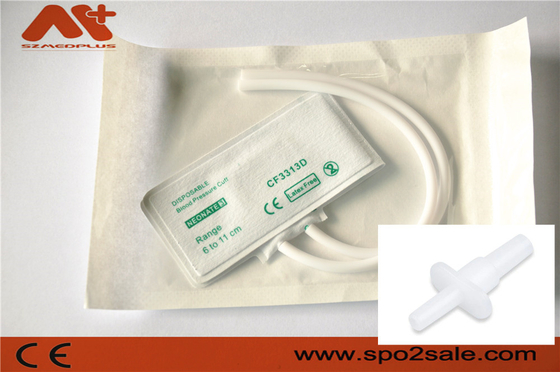 Manset NIBP sekali pakai - 2523 neonatus 3 tabung ganda 6 - 11 cm