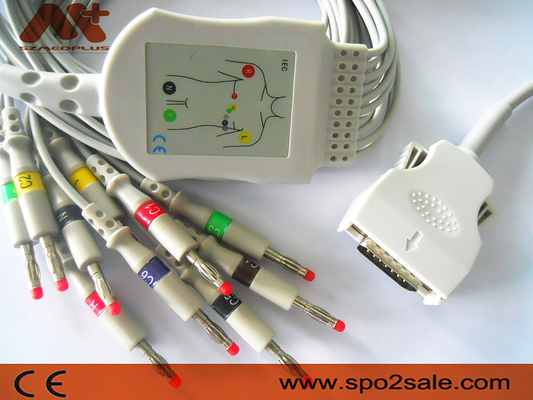 Kabel EKG Sambungan Langsung 9293-021-50 Kabel Mortara Ecg Untuk ELI 100, ELI 200, ELI 50