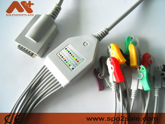 Kabel EKG Sambungan Langsung Kompatibel Burdick - 007725, AHA, Klip