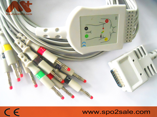 Kabel EKG 1.2M 10 Timbal 012-0700-00 Kawat Timbal Ecg Untuk E350 E350I E550 E560 EK10