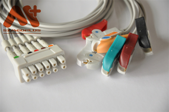 GE Marquette Holter Cable ECG Telemetry Leadwire 421932-001 6 Lead Clip