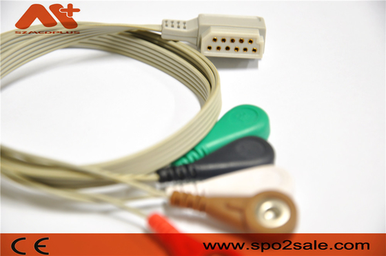 11 Pin Telemetri 5 Kabel EKG Timbal Philips M4725A Perekam Holter Bekas
