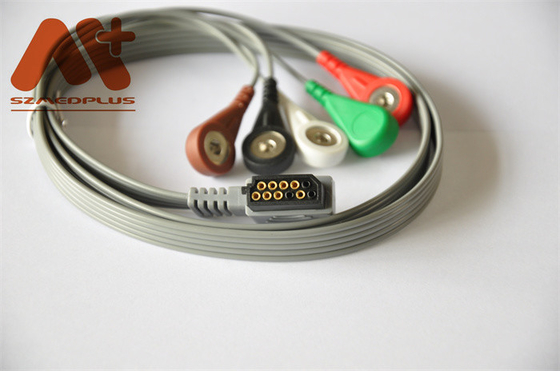 Kabel Holter EKG Kompatibel Philips 989803157491 5 Snap Lead
