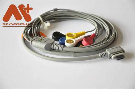 GE Healthcare Telemetry Holter Cable ECG 2008594-002 7 Lead Snap