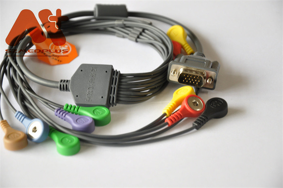 CE Holter Recorder DMS 300-3A AHA ECG Cable 10 Lead Snap Plug