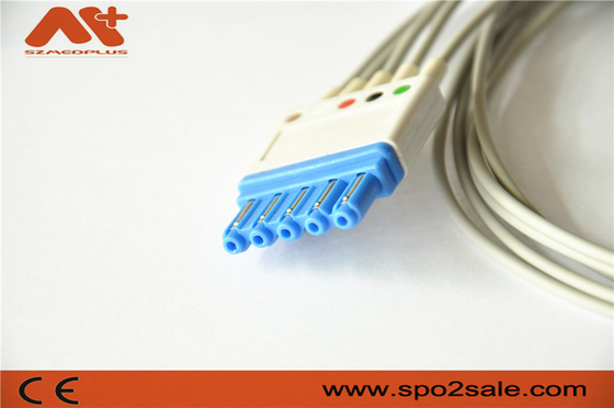 5 Lead AHA Snap ECG Patient Cable M1644A Kompatibel dengan Philips