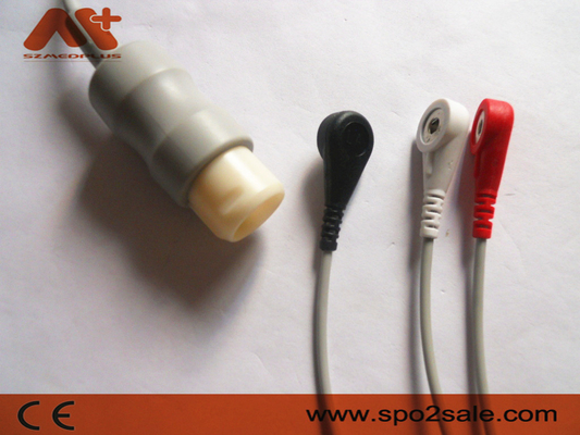 Kabel EKG Sambungan Langsung 3 Lead Snap yang Kompatibel dengan Philips - M1733A