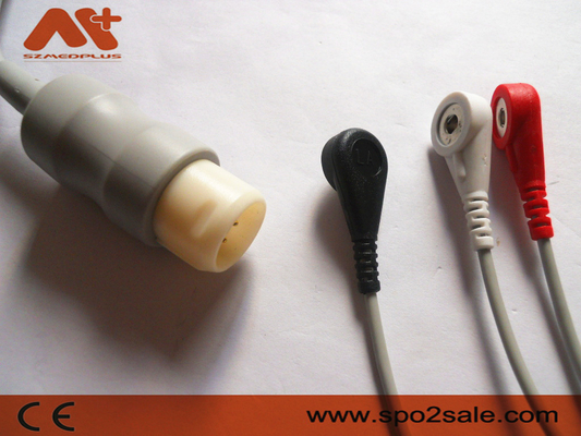 Kabel EKG Sambungan Langsung 3 Lead Snap yang Kompatibel dengan Philips - M1733A