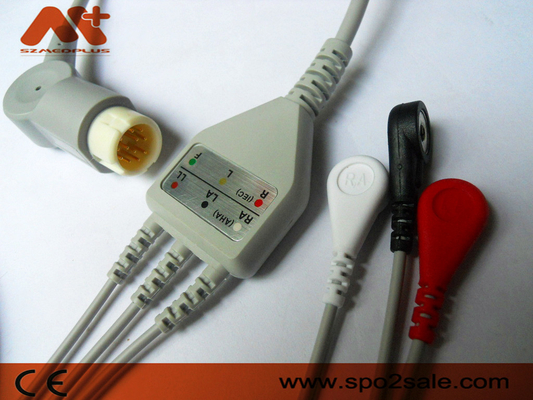 Kabel Pasien ECG 3 Lead Snap One Piece yang Kompatibel dengan Philips - M1972A