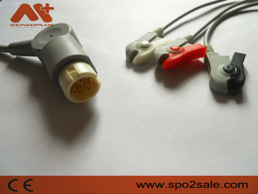 Kabel EKG Sambungan Langsung 3 Klip Utama yang Kompatibel dengan Philips - M1970A
