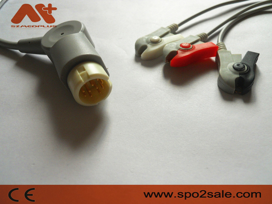 Kabel EKG Sambungan Langsung 3 Klip Utama yang Kompatibel dengan Philips - M1970A