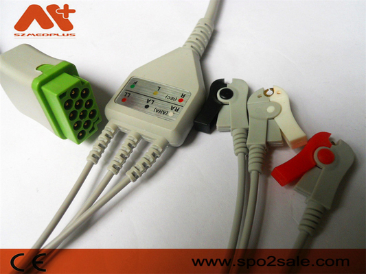 GE Healthcare > Kabel EKG Sambungan Langsung 3 Klip Timbal Kompatibel Marquette - 2021141-001