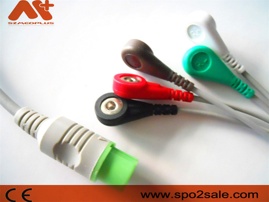 Fukuda Denshi Kompatibel 5 Lead Snap Kabel EKG Sambungan Langsung untuk Dynascope DS-5100, DS-5100E, DS-5300W, DS-5400, DS-7001