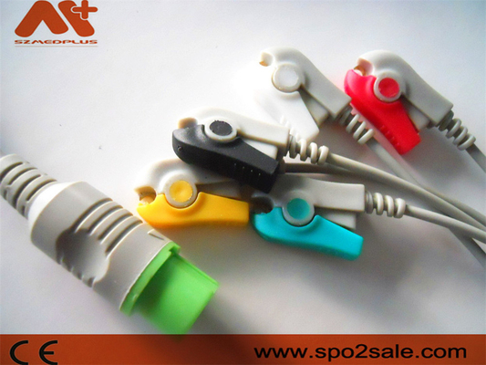 Fukuda Denshi Kompatibel 5 Klip Timbal Sambungan Langsung Kabel EKG untuk Dynascope DS-5100, DS-5100E, DS-5300W, DS-5400, DS-7001