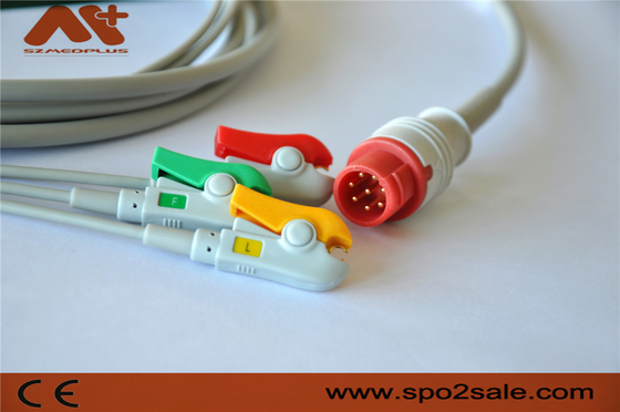 Bionet BM3, BM3VET Kompatibel 3 Kabel EKG Sambungan Langsung Langsung