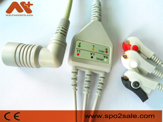 Omron > Colin BP-88, Kompatibel dengan BP-306 3 Klip Timbal Kabel EKG Sambungan Langsung