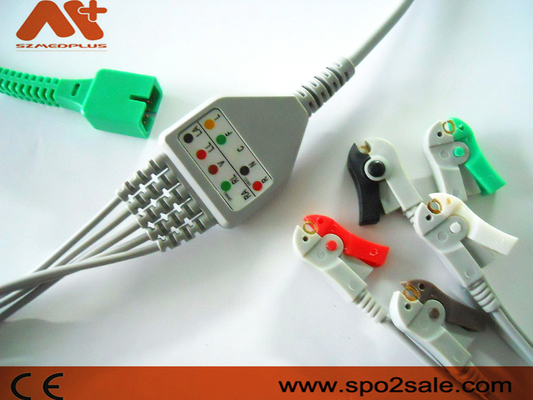 MEK MP 1000, MP 600, MP 500 Kompatibel 5 Klip Timbal Kabel EKG Sambungan Langsung