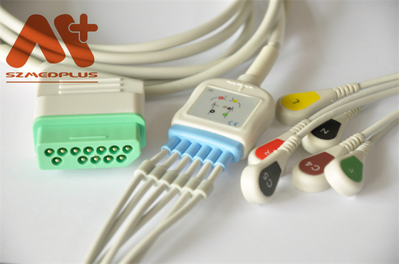 12Pin Nihon Kohden Kabel EKG 6 Snap Lead