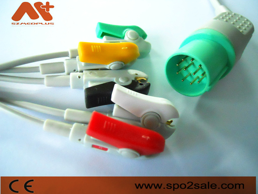11Pin Kabel Mesin Ecg Nihon Kohden 5 Lead Clip ECG Lead Wire